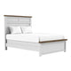Full Bedroom Set | White | Dark Brown | & Nickel | 2 Piece Set with Nightst&