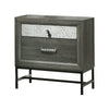 Full Bedroom Set | Gray | Black | & Silver | 2 Piece Set with Nightst&