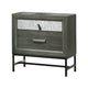 Full Bedroom Set | Gray | Black | & Silver | 2 Piece Set with Nightst&