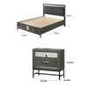Full Bedroom Set | Gray | Black | & Silver | 2 Piece Set with Nightst&