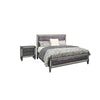 Full Bedroom Set | Gray & Nickel | 2 Piece Set with Nightst&