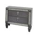 Full Bedroom Set | Gray & Nickel | 2 Piece Set with Nightst&