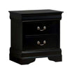 Full Bedroom Set | Black & Nickel | 2 Piece Set with Nightst&