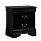 Full Bedroom Set | Black & Nickel | 2 Piece Set with Nightst&