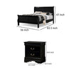 Full Bedroom Set | Black & Nickel | 2 Piece Set with Nightst&