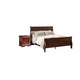 Full Bedroom Set | Cherry Brown & Bronze | 2 Piece Set with Nightst&