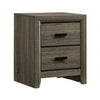 Full Bedroom Set | Gray & Black | 2 Piece Set with Nightst&