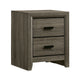 Full Bedroom Set | Gray & Black | 2 Piece Set with Nightst&