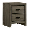 Full Bedroom Set | Gray & Black | 2 Piece Set with Nightst&