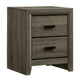 Full Bedroom Set | Gray & Black | 2 Piece Set with Nightst&