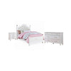 Full Bedroom Set | Black | Gold | & White | 3 Piece Set with Dresser & Nightst&