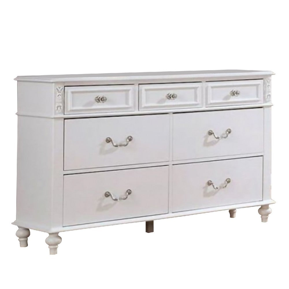 Full Bedroom Set | Black | Gold | & White | 3 Piece Set with Dresser & Nightst&