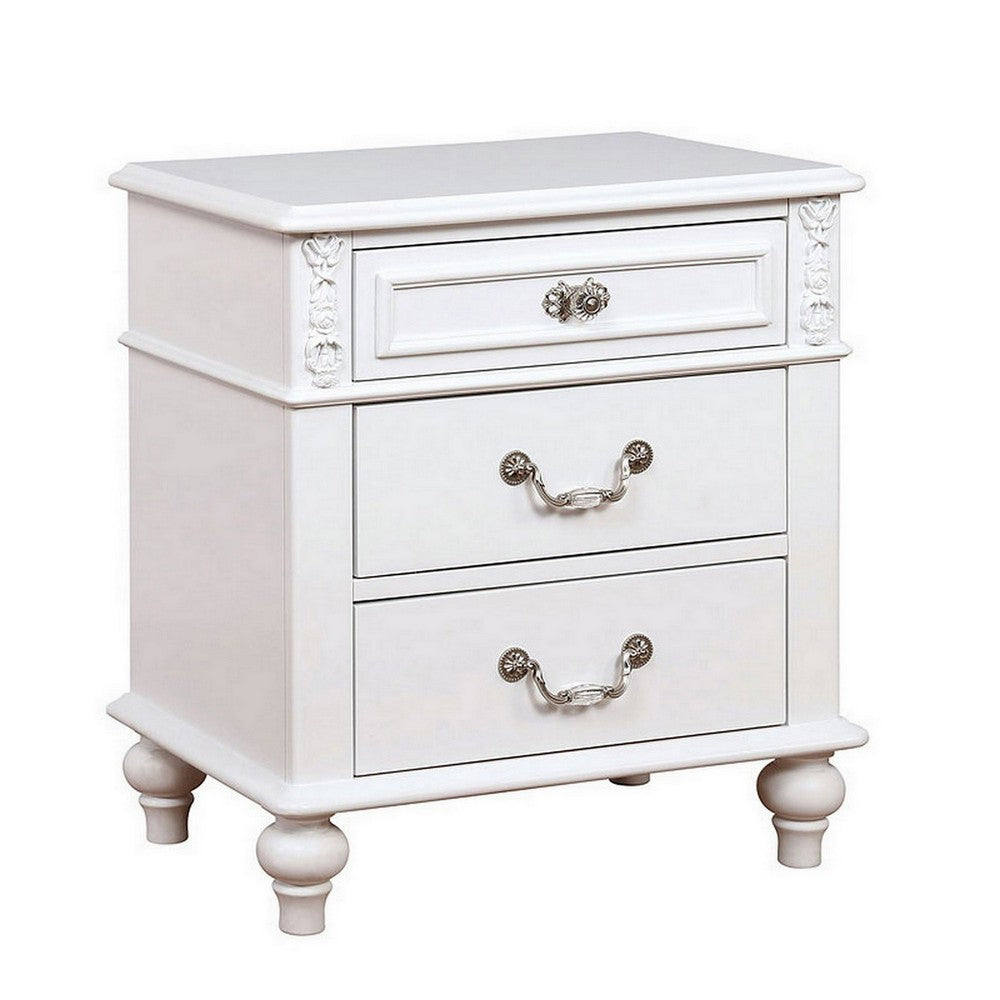 Full Bedroom Set | Black | Gold | & White | 3 Piece Set with Dresser & Nightst&