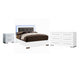 Full Bedroom Set | White & Gray | 3 Piece Set with Dresser & Nightst&