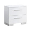 Full Bedroom Set | White & Gray | 3 Piece Set with Dresser & Nightst&