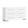 Full Bedroom Set | White & Gray | 3 Piece Set with Dresser & Nightst&