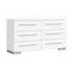 Full Bedroom Set | White & Gray | 3 Piece Set with Dresser & Nightst&