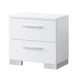 Full Bedroom Set | White & Gray | 3 Piece Set with Dresser & Nightst&