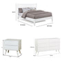 Full Bedroom Set | White | 3 Piece Set with Dresser & Nightst&