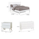 Full Bedroom Set | White | 3 Piece Set with Dresser & Nightst&