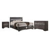 Full Bedroom Set | White | Silver | & Gray | 3 Piece Set with Dresser & Nightst&