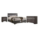 Full Bedroom Set | White | Silver | & Gray | 3 Piece Set with Dresser & Nightst&