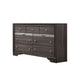 Full Bedroom Set | White | Silver | & Gray | 3 Piece Set with Dresser & Nightst&