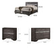 Full Bedroom Set | White | Silver | & Gray | 3 Piece Set with Dresser & Nightst&