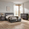 Full Bedroom Set | White | Silver | & Gray | 3 Piece Set with Dresser & Nightst&