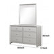 Full Bedroom Set | Champagne Gray | Nickel | & Silver | 3 Piece Set with Dresser & Nightst&
