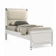 Full Bedroom Set | Pearl White & Clear | 3 Piece Set with Dresser & Nightst&