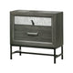 Full Bedroom Set | Gray | Silver | & Black | 3 Piece Set with Dresser & Nightst&