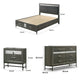Full Bedroom Set | Gray | Silver | & Black | 3 Piece Set with Dresser & Nightst&