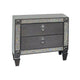 Full Bedroom Set | Gray & Nickel | 3 Piece Set with Dresser & Nightst&