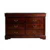 Full Bedroom Set | Cherry Brown & Bronze | 3 Piece Set with Dresser & Nightst&