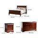 Full Bedroom Set | Cherry Brown & Bronze | 3 Piece Set with Dresser & Nightst&