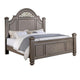 Queen Bedroom Set | Gray | Brass | & Clear | 4 Piece Set with Chest | Dresser | & Nightst&