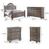 Queen Bedroom Set | Gray | Brass | & Clear | 4 Piece Set with Chest | Dresser | & Nightst&