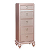 Queen Bedroom Set | Pink & Rose Gold | 4 Piece Set with 2 Chests & Dresser
