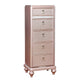 Queen Bedroom Set | Pink & Rose Gold | 4 Piece Set with 2 Chests & Dresser