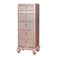 Queen Bedroom Set | Pink & Rose Gold | 4 Piece Set with 2 Chests & Dresser