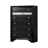 Queen Bedroom Set | Black & Silver | 4 Piece Set with Chest | Dresser | & Nightst&