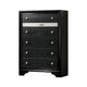 Queen Bedroom Set | Black & Silver | 4 Piece Set with Chest | Dresser | & Nightst&