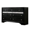 Queen Bedroom Set | Black & Silver | 4 Piece Set with Chest | Dresser | & Nightst&