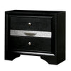 Queen Bedroom Set | Black & Silver | 4 Piece Set with Chest | Dresser | & Nightst&
