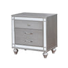 Queen Bedroom Set | Silver | 4 Piece Set with Chest | Dresser | & Nightst&