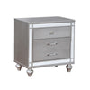 Queen Bedroom Set | Silver | 4 Piece Set with Chest | Dresser | & Nightst&