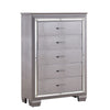 Queen Bedroom Set | Silver & Gray | 4 Piece Set with Chest | Dresser | & Nightst&
