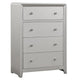 Queen Bedroom Set | Champagne Gray | Nickel | & Silver | 4 Piece Set with Chest | Dresser | & Nightst&