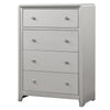 Queen Bedroom Set | Champagne Gray | Nickel | & Silver | 4 Piece Set with Chest | Dresser | & Nightst&